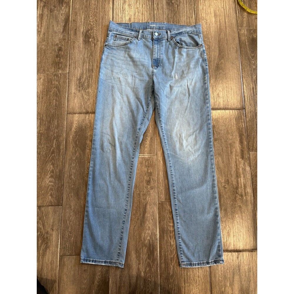 Pepe Men’s Jeans Size 34X31 Straight Leg Distressed Grunge Blue Denim Pants Fade